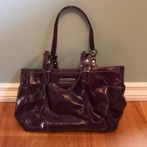 Authentic purple patent Coach purse